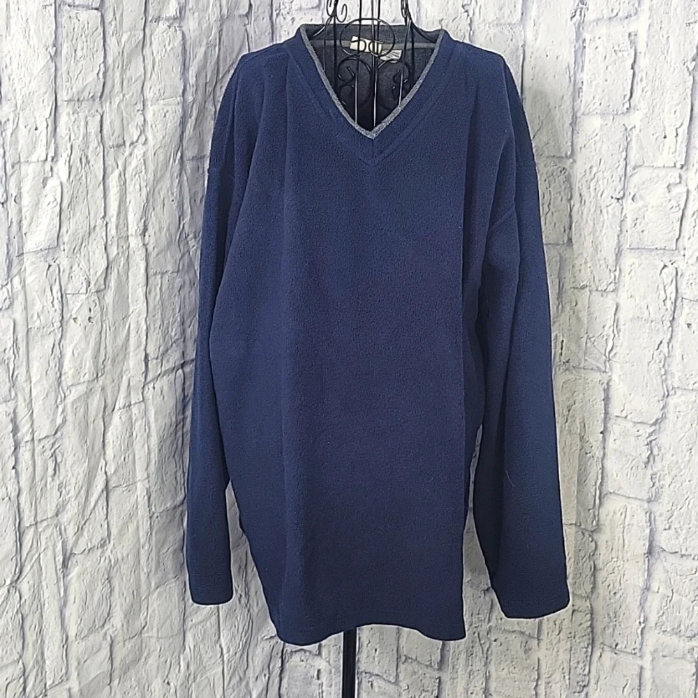 SUN RIVER CLOTHING CO. Men's Blue/Gray Fleece Shirt‎ Large